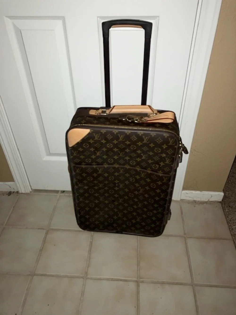 Louis Vuitton Monogram Pegase 55 Rolling Carry-On with Natural Trim